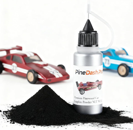 PineDash Pro Graphite Powder - Premium Dry Lubricant for Pinewood Derby Cars (0.5 oz)