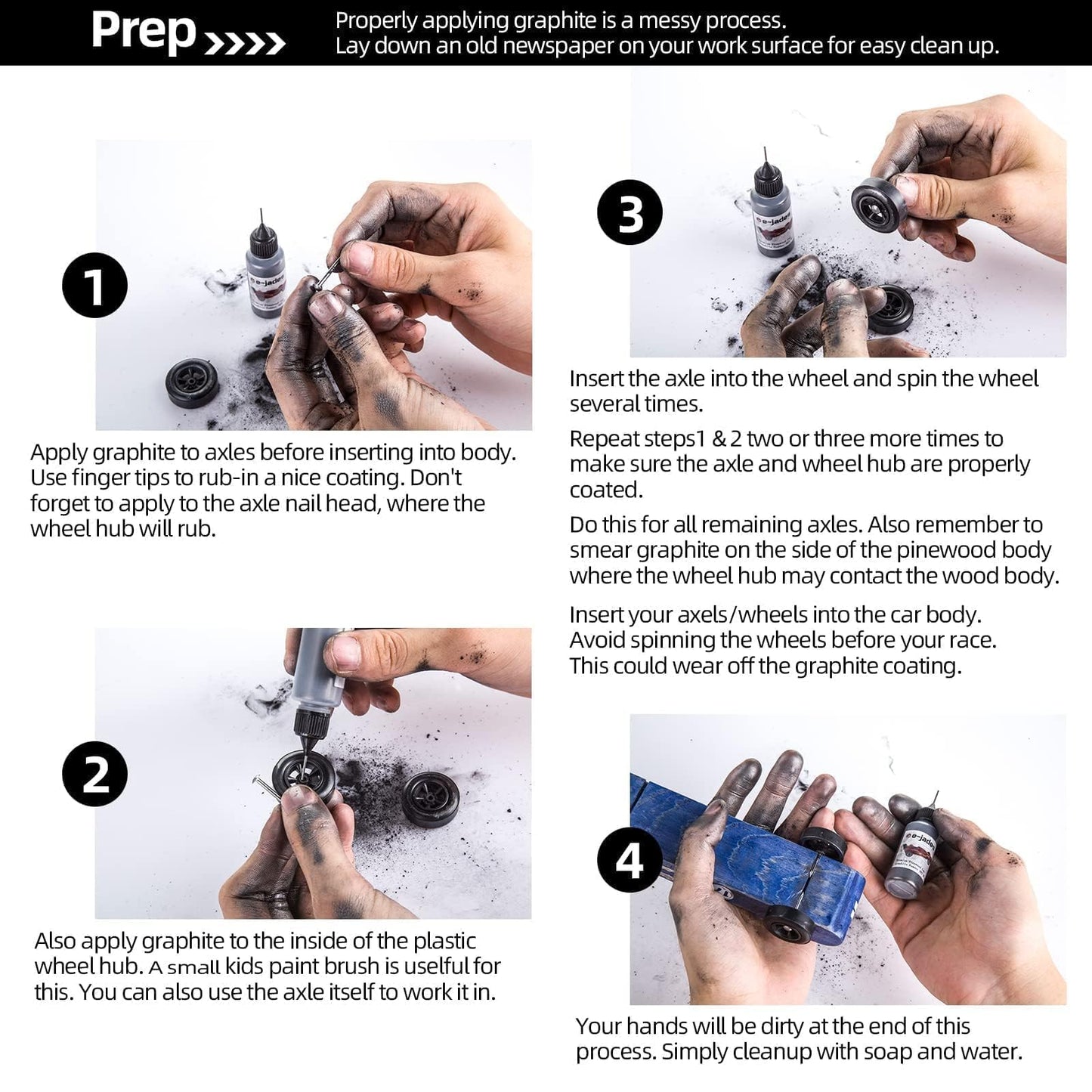 PineDash Pro Pinewood Derby Weight Kit (12pc Steel Weights + Graphite) - Complete Setup